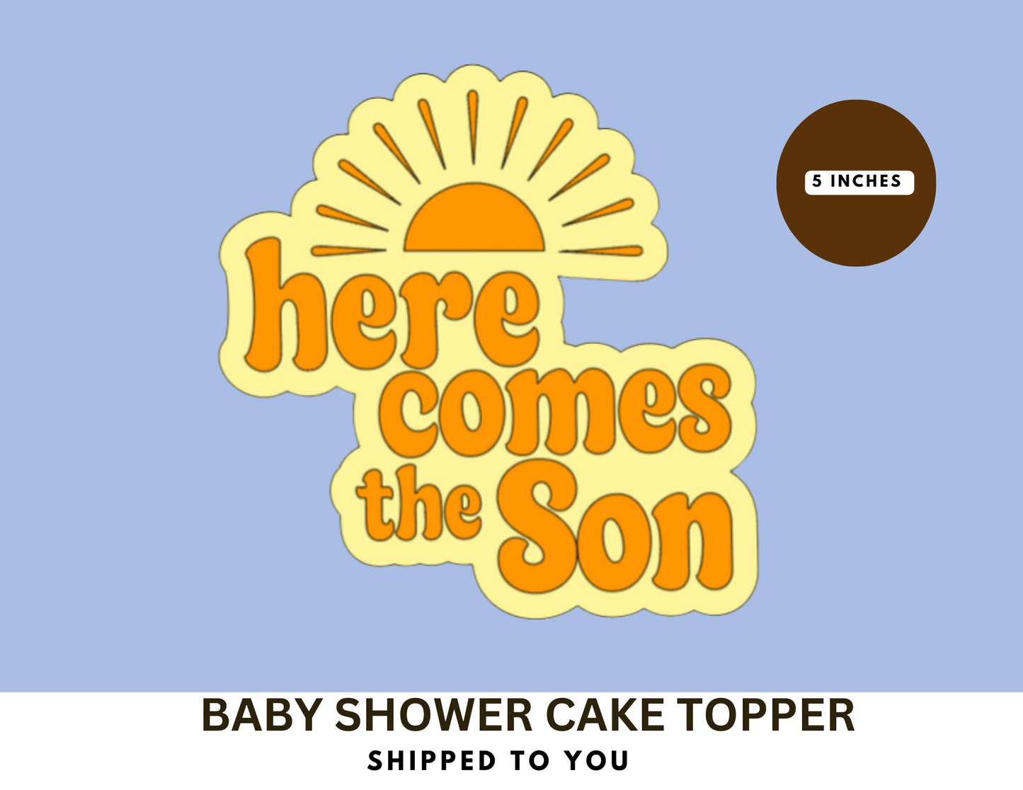 Cake Topper - Personalized Pumpkin Baby Shower