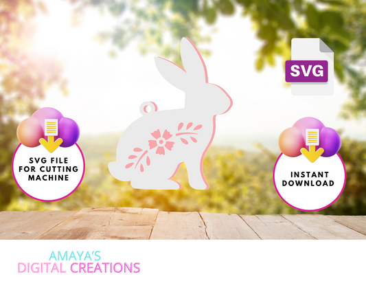 Bunny Layerd SVG, Instant Download, Cricut Cut Files, Download and Cut | Digital Cut File -SVG |Not for Joy|No Physical Item (Copy)