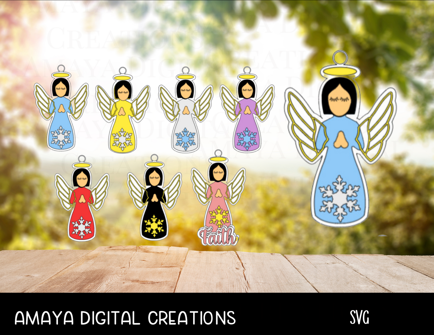 Angel Ornament Template | Digital Cut File -SVG | Make Your Angel Ornament with Cricut |Not for Joy|No Physical Item