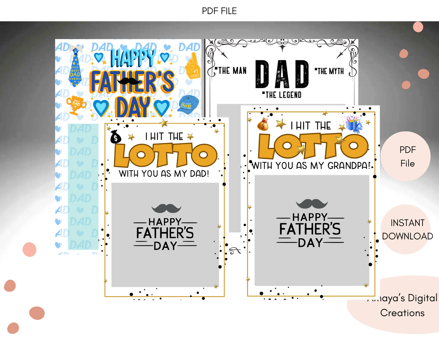 Father's Day Lotto Ticket Gift Tags Printable | Instant Download | Scratch-Off Card Holder PDFFather's Day Lotto Ticket Gift Tags Printable | I Hit the Lotto with You Dad Grandpa | Instant Download | Scratch-Off Card Holder PDF
