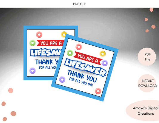 Candy Tags, Digital Instant Download ,No Physical Item