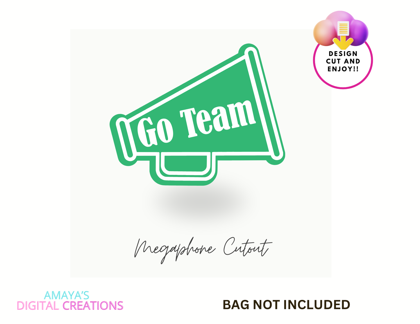 Megaphone SVG Template, Craft Pattern, DIY Party Decorations (Instant Download) Template SW00655