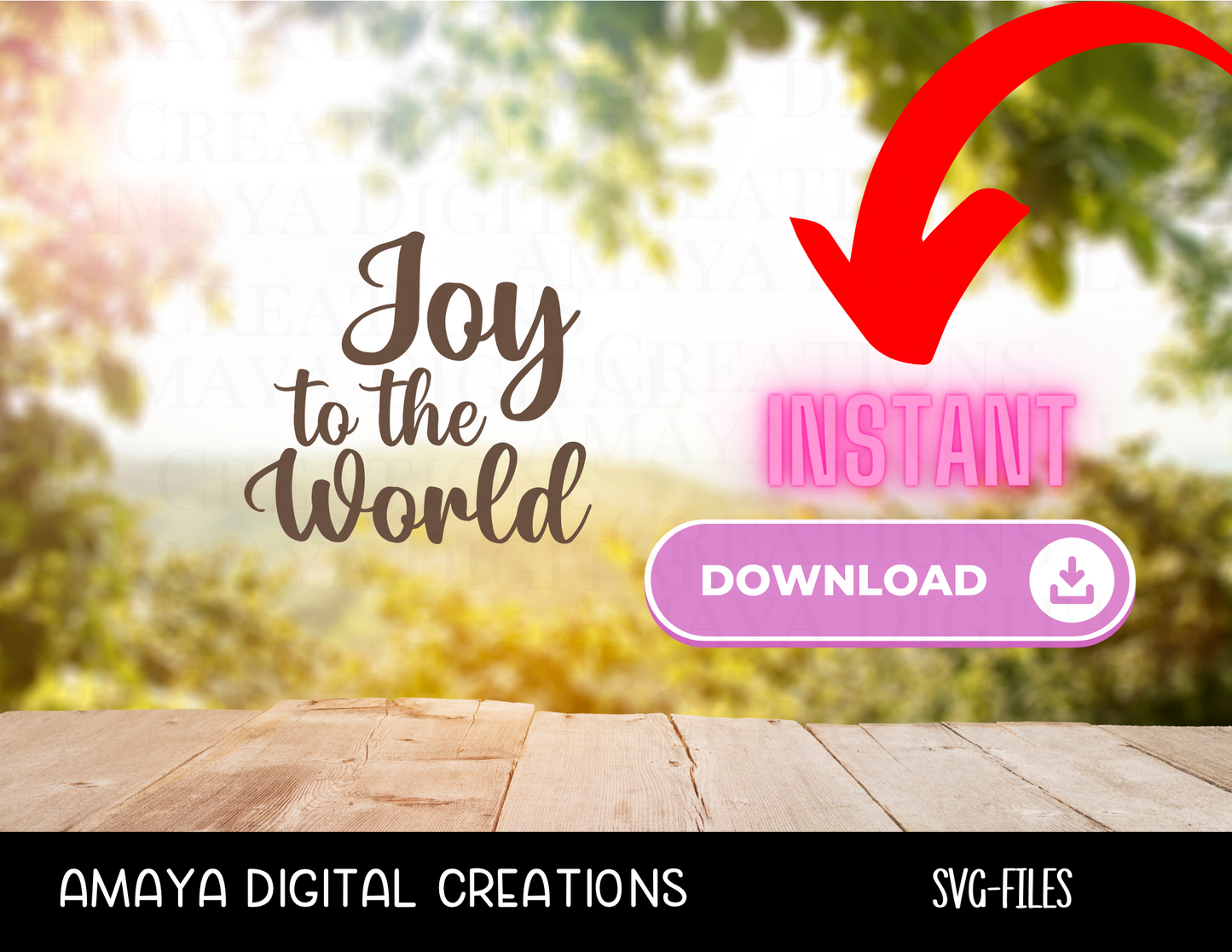 Joy to the World SVG, Instant Download, Cricut Cut Files, Download and Cut