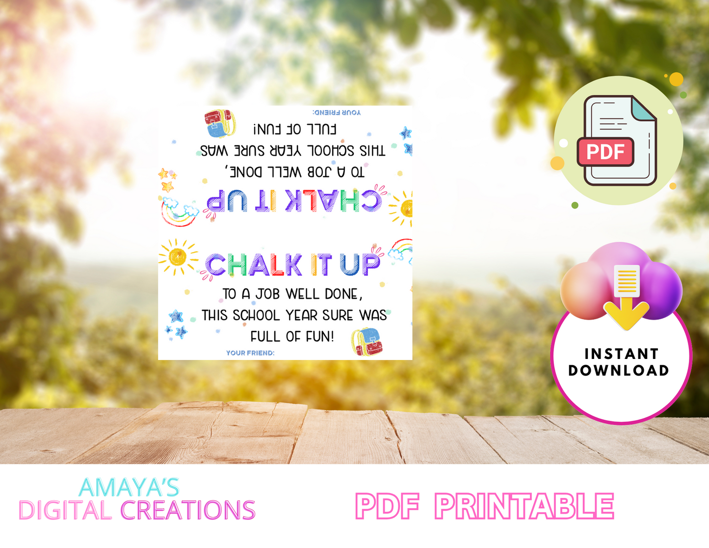Chalk It Up, Non-Editable PDF