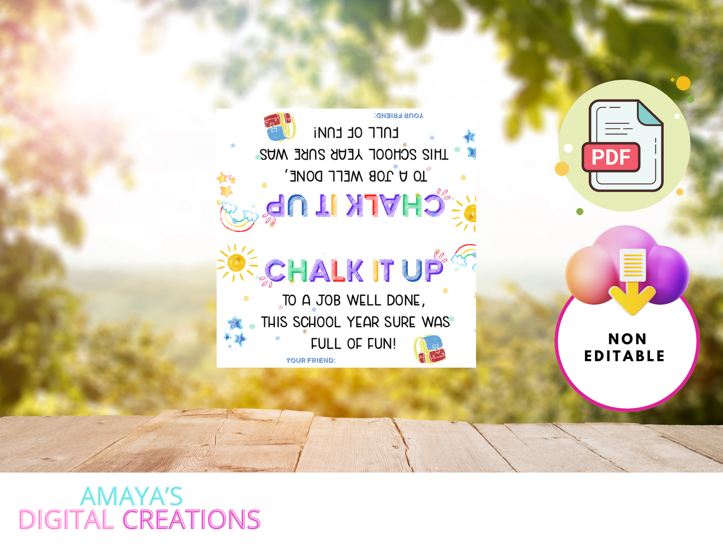 Chalk It Up, Non-Editable PDF