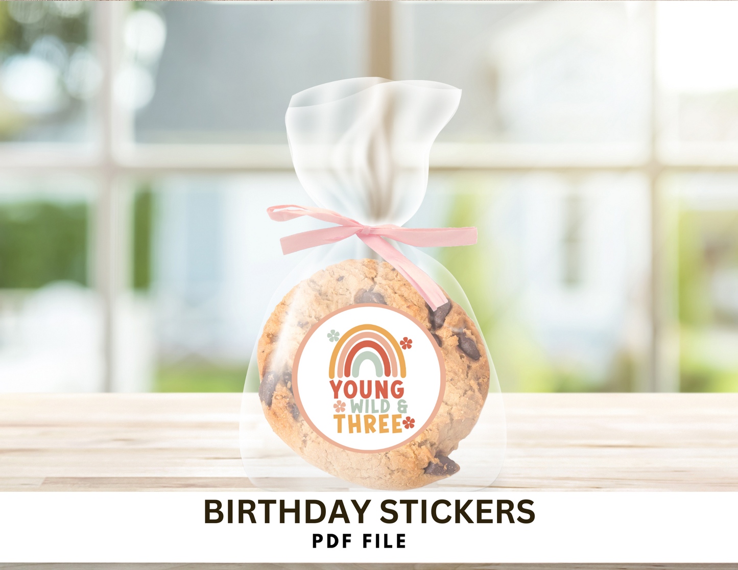 Young Wild Three, Wild Theme, 3rd Birthday, Wild Birthday, Instant Download Digital, Non Editable File. NOT for Cutting Machine