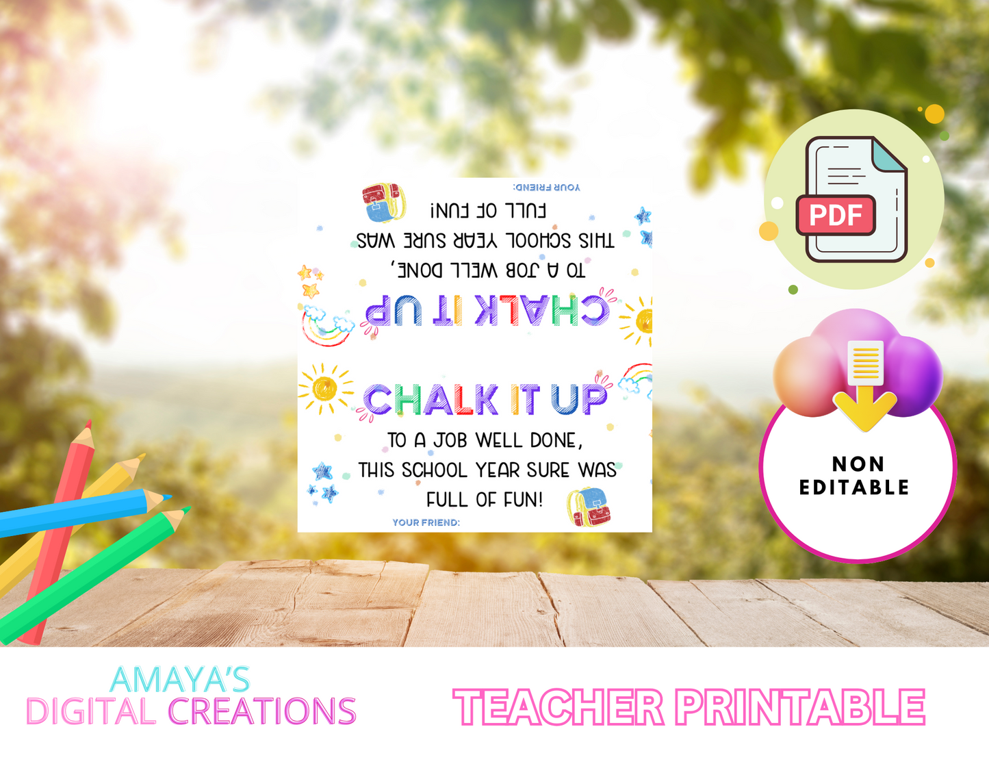 Chalk It Up, Non-Editable PDF