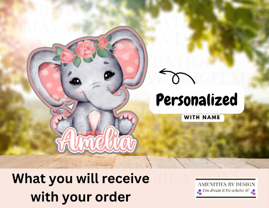Baby Girl Elephant Cut Outs