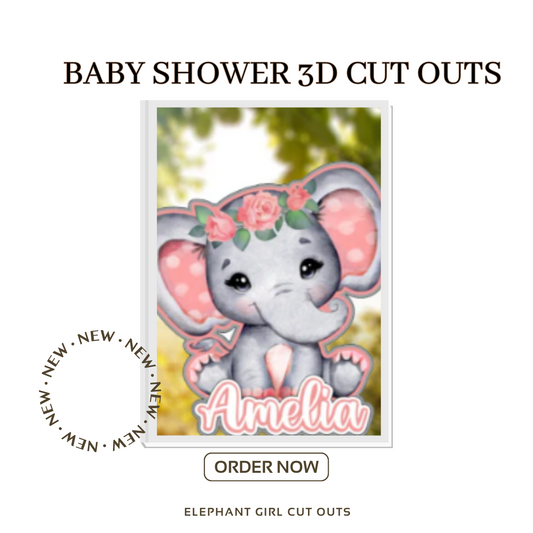 Baby Girl Elephant Cut Outs