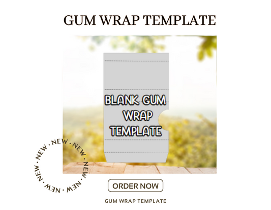 Gum Wrap Template | Gum Side Box| Digital Cut File -SVG  | Make Your Own Slider Box with Cricut |Not for Joy|No Physical Item