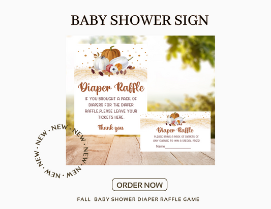 Printable Diaper Raffle Sign & Tickets