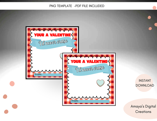 ✏️💘 Printable Eraser Valentines – Cute, Easy Classroom-Approved!