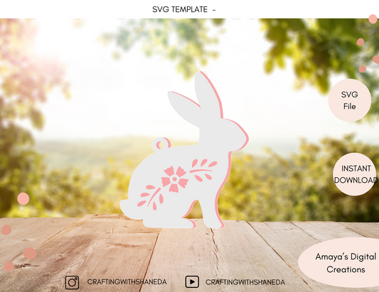 Bunny Layerd SVG, Instant Download, Cricut Cut Files, Download and Cut | Digital Cut File -SVG |Not for Joy|No Physical Item (Copy)