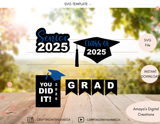 Senior 2025 SVG, Instant Download, Cricut Cut Files, Download and Cut | Digital Cut File -SVG |Not for Joy|No Physical Item
