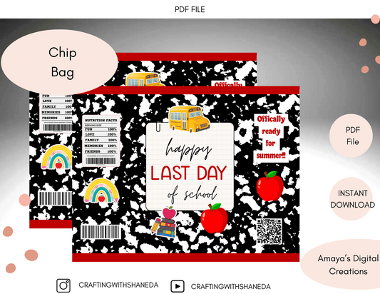 Chip Bag Digital Instant Download ,No Physical Item, PDF