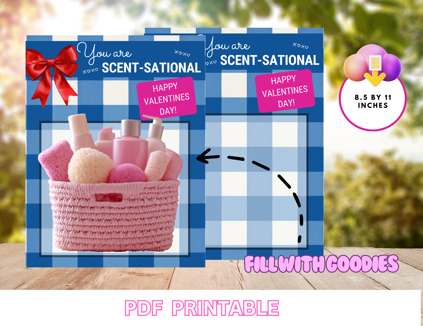 Scent-Sational Valentine Gift Card Holder | Printable Treat Box | DIY Spa Gift Idea | Digital Download