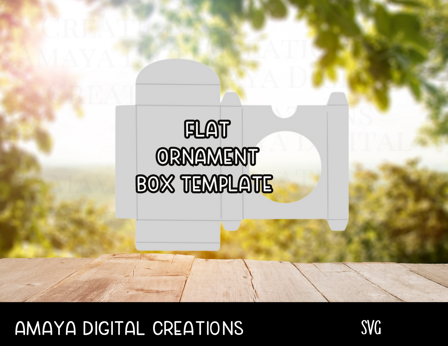 | Flat Ornament Box Digital Cut File -SVG PNG | Make Your Ornament Box with Cricut |Not for Joy|No Physical Item