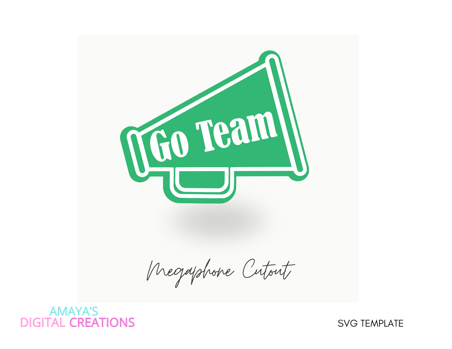Megaphone SVG Template, Craft Pattern, DIY Party Decorations (Instant Download) Template SW00655