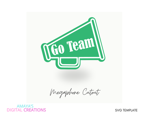 Megaphone SVG Template, Craft Pattern, DIY Party Decorations (Instant Download) Template SW00655