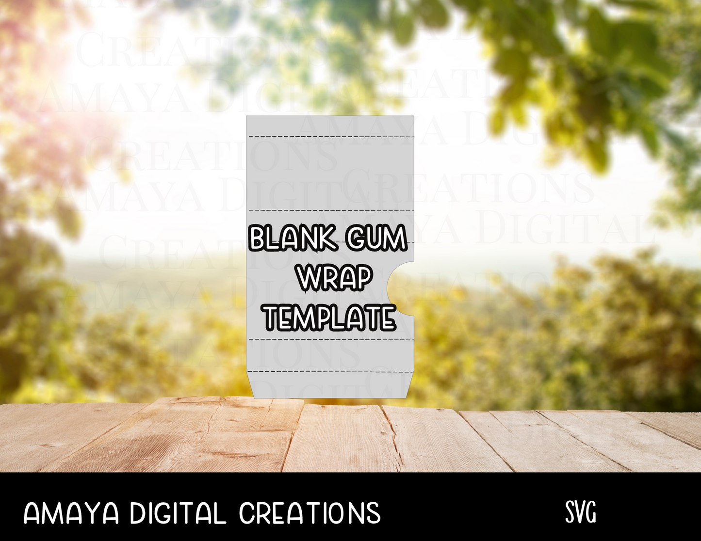 Gum Wrap Template | Gum Side Box| Digital Cut File -SVG  | Make Your Own Slider Box with Cricut |Not for Joy|No Physical Item
