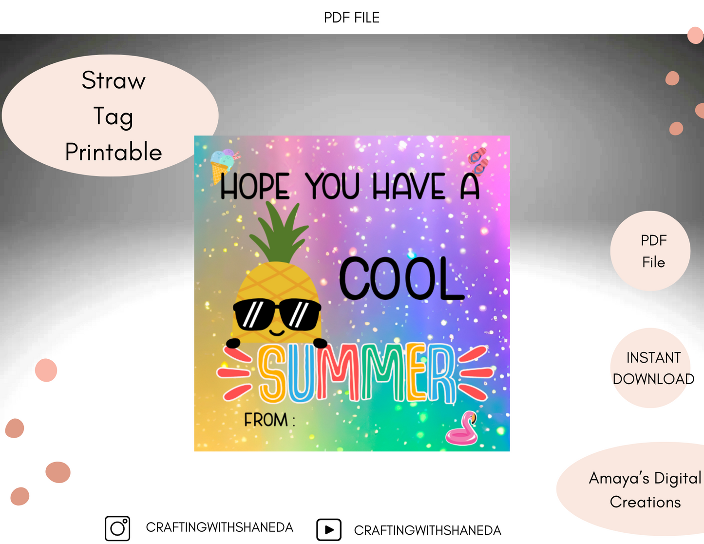 Straw | End-of-Year Summer Treats for Girls & Teachers PDF