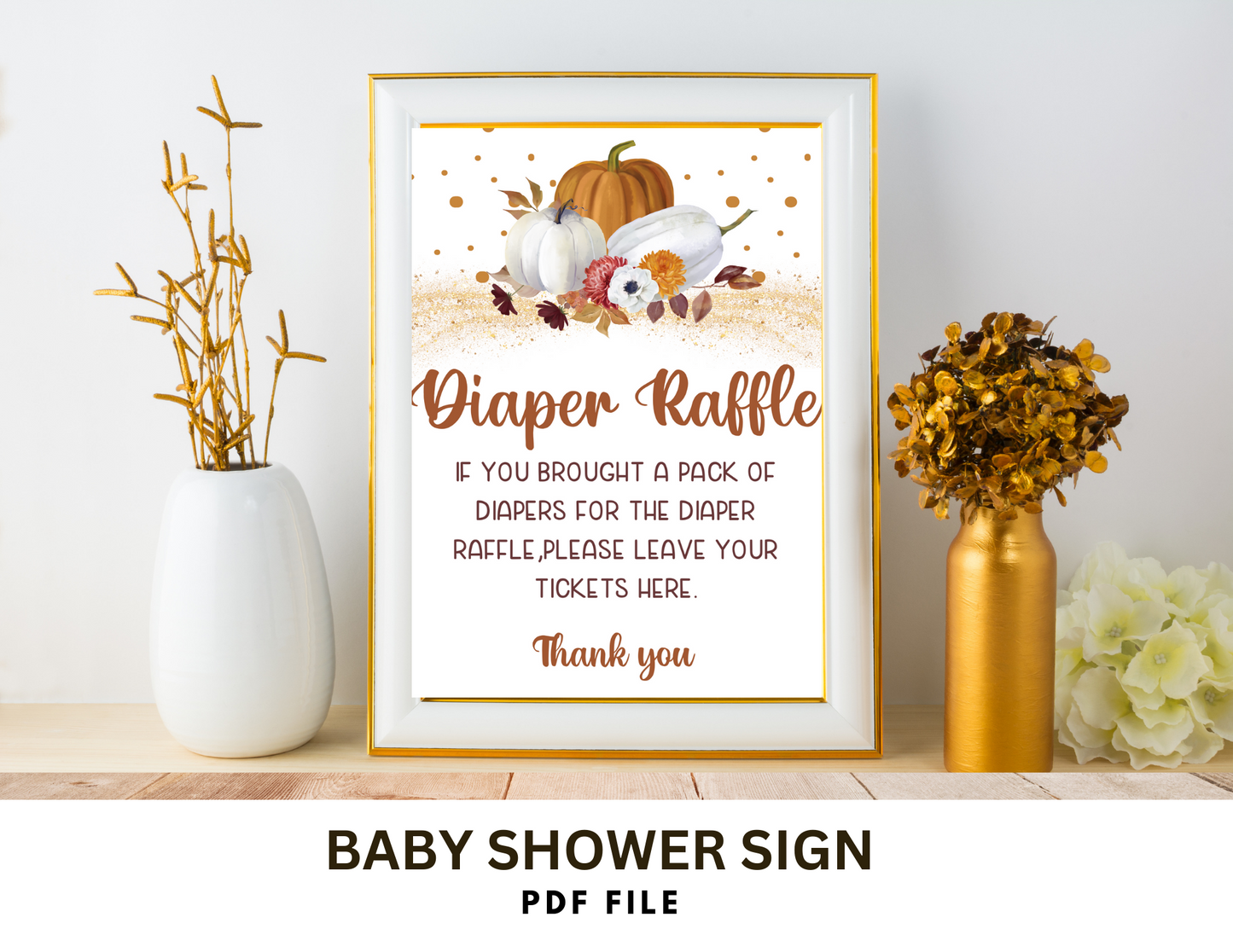 Printable Diaper Raffle Sign & Tickets