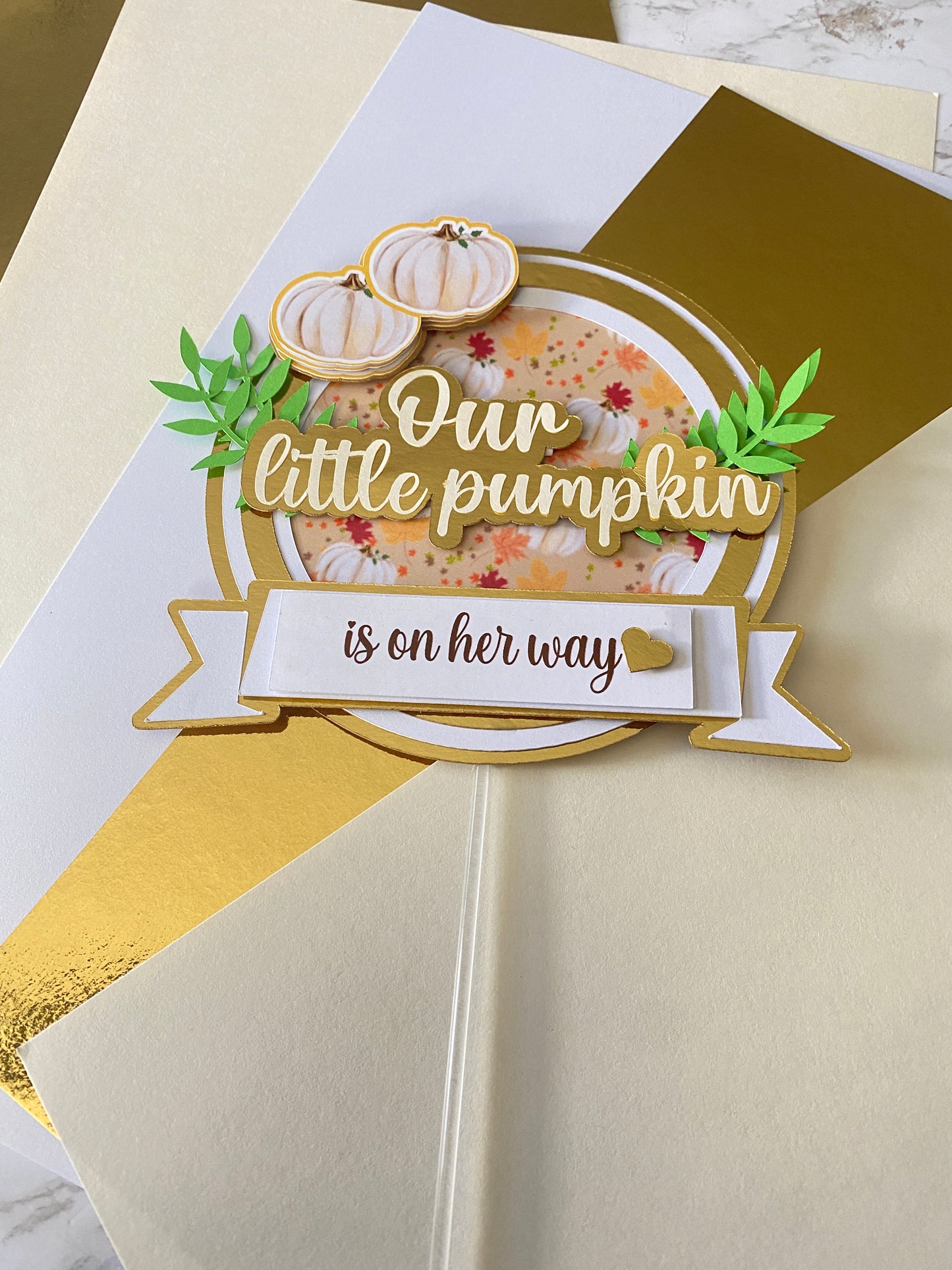 Our Little Pumpkin Cake Topper