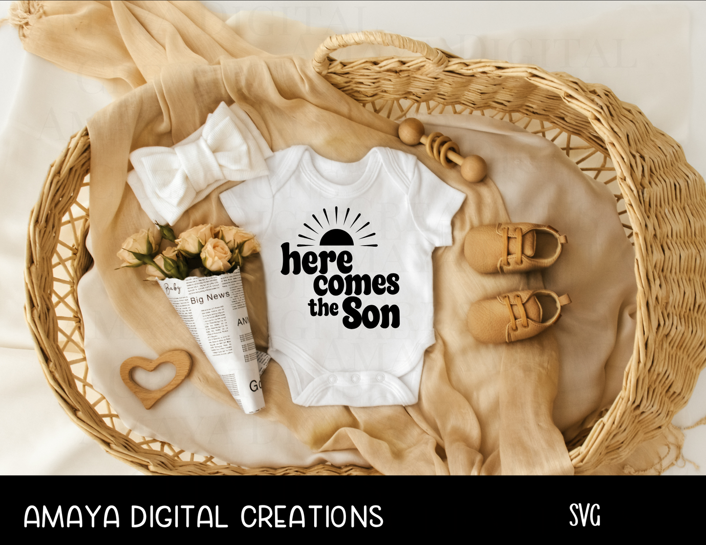 Here comes the Son SVG, Instant Download, Cricut Cut Files, Download and Cut
