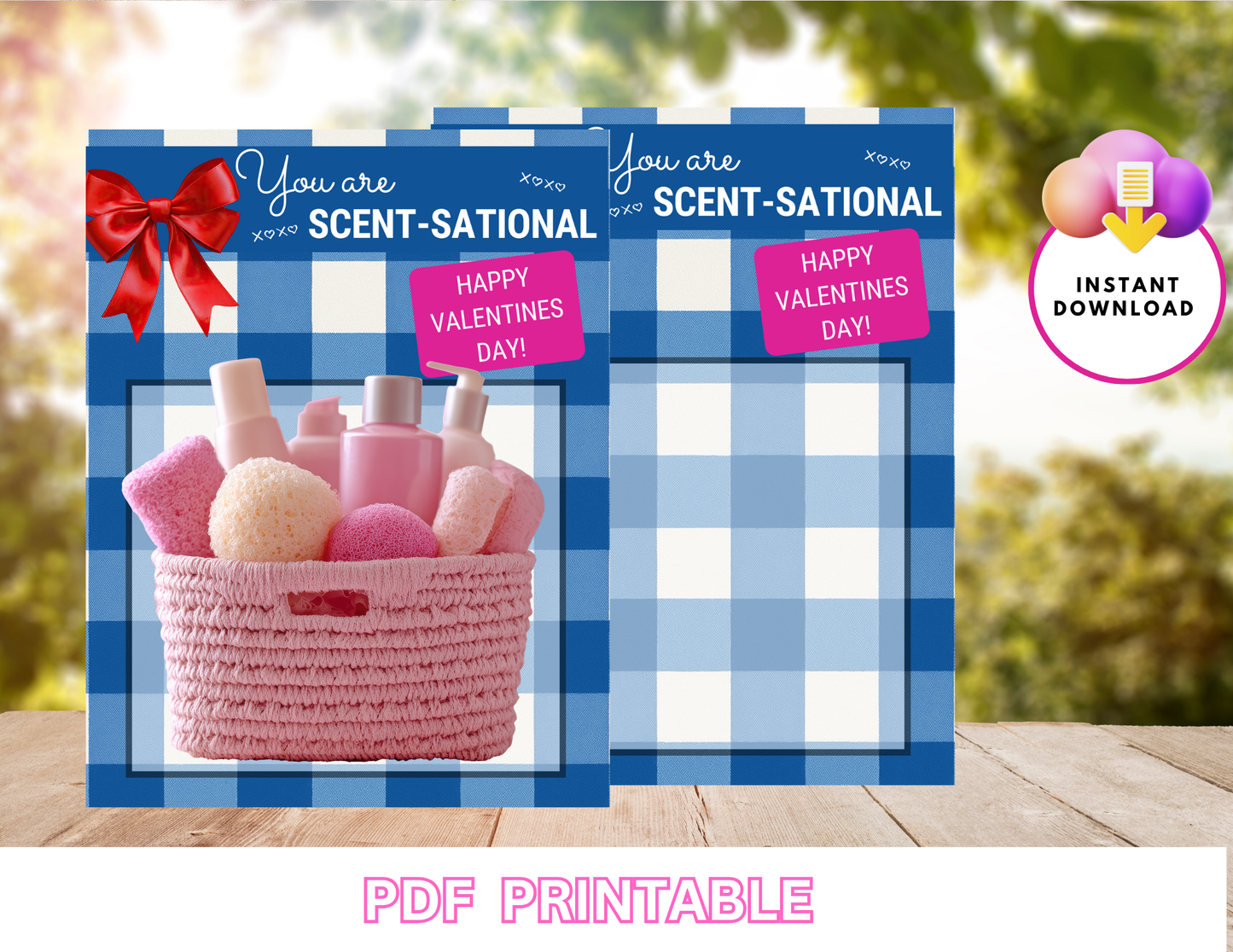 Scent-Sational Valentine Gift Card Holder | Printable Treat Box | DIY Spa Gift Idea | Digital Download