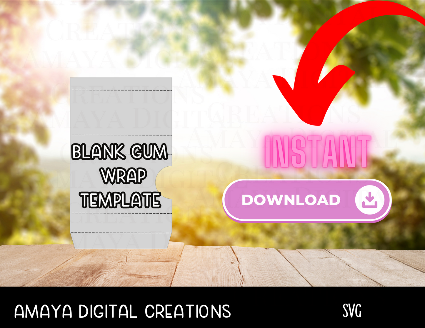 Gum Wrap Template | Gum Side Box| Digital Cut File -SVG  | Make Your Own Slider Box with Cricut |Not for Joy|No Physical Item