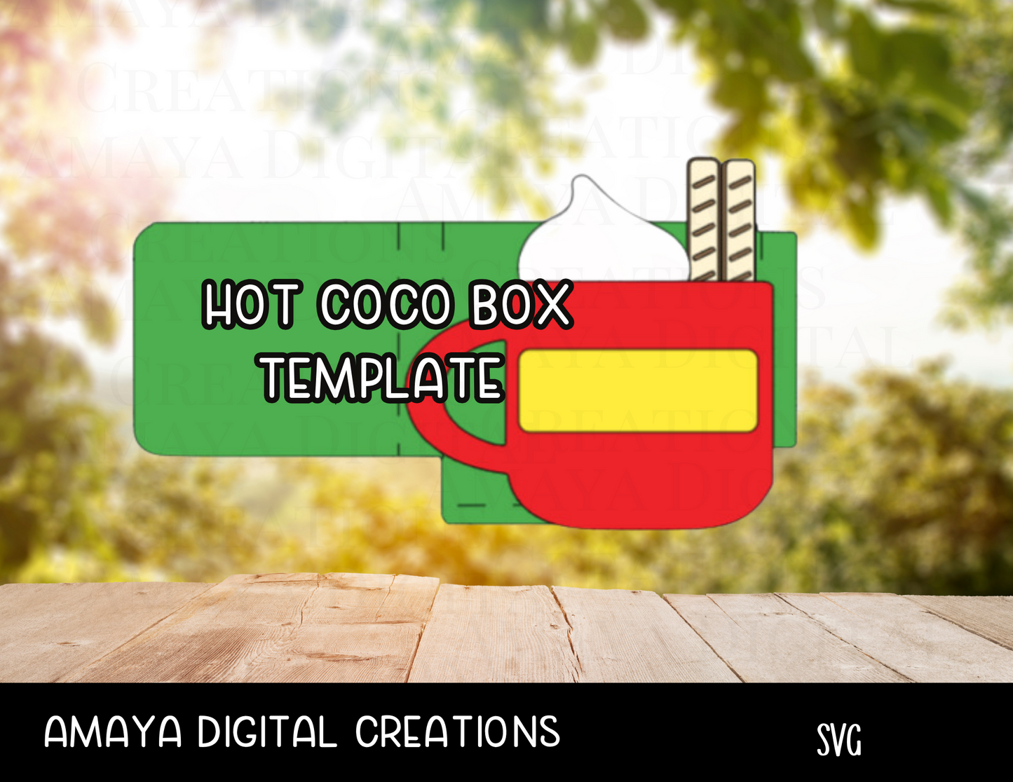 Hot Coco Box Template | Digital Cut File -SVG | Make Your Hot Coco Holder with Cricut |Not for Joy|No Physical Item