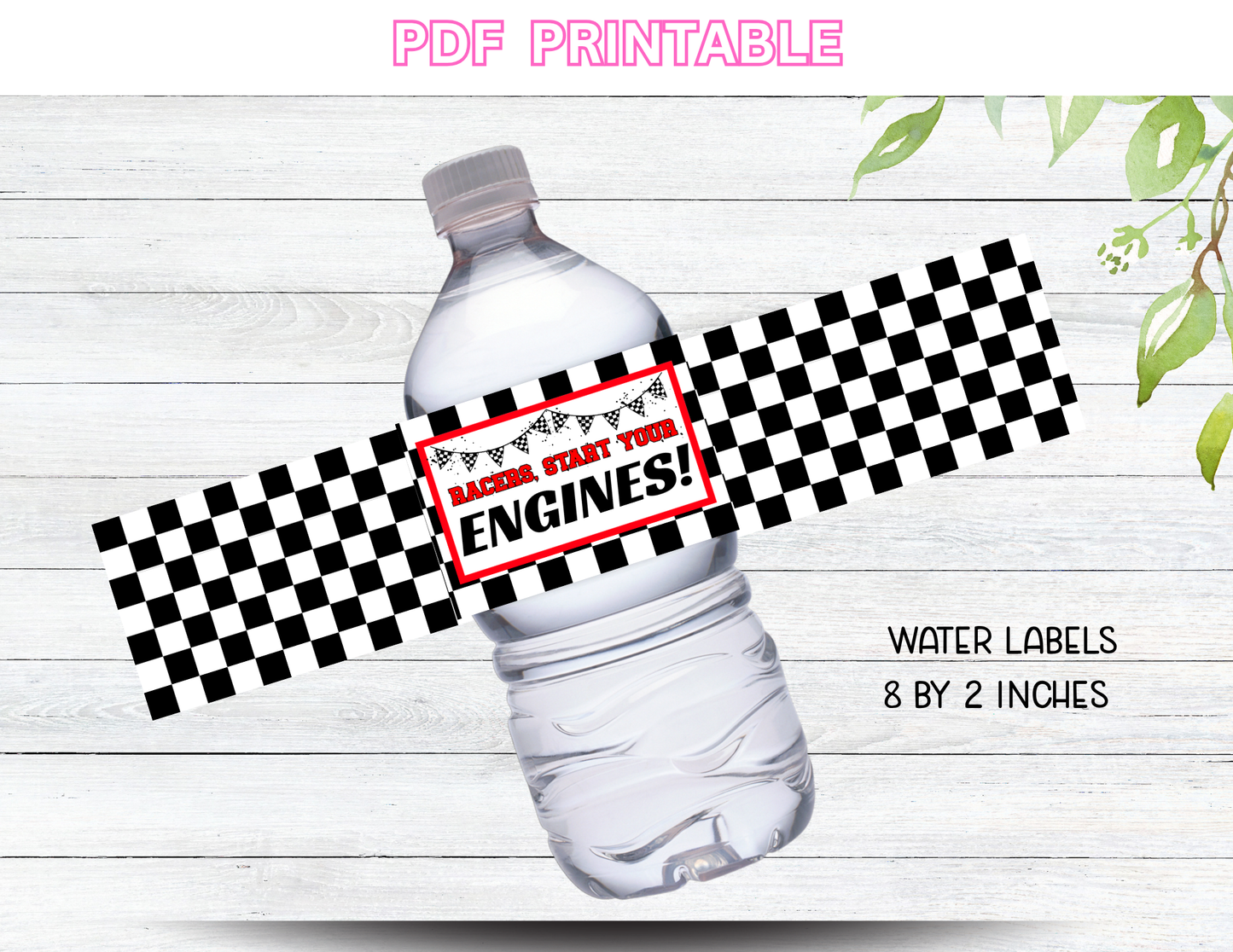 Race Car Birthday Party Bundle - Start Your Engines! Printable Set