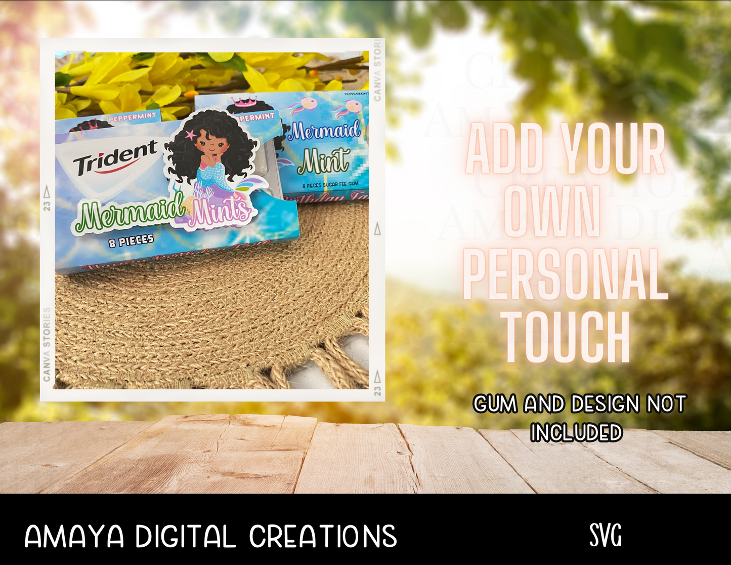 Gum Wrap Template | Gum Side Box| Digital Cut File -SVG  | Make Your Own Slider Box with Cricut |Not for Joy|No Physical Item