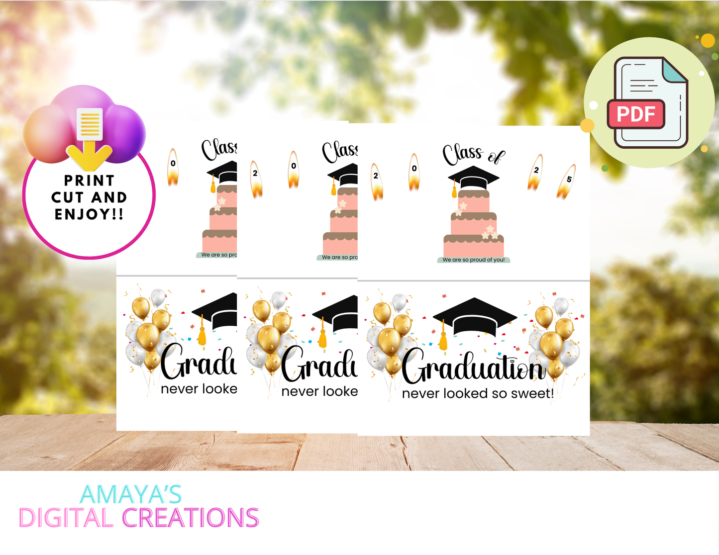 Graduation Card |  Digital Instant Download ,No Physical Item, PDF,PNG