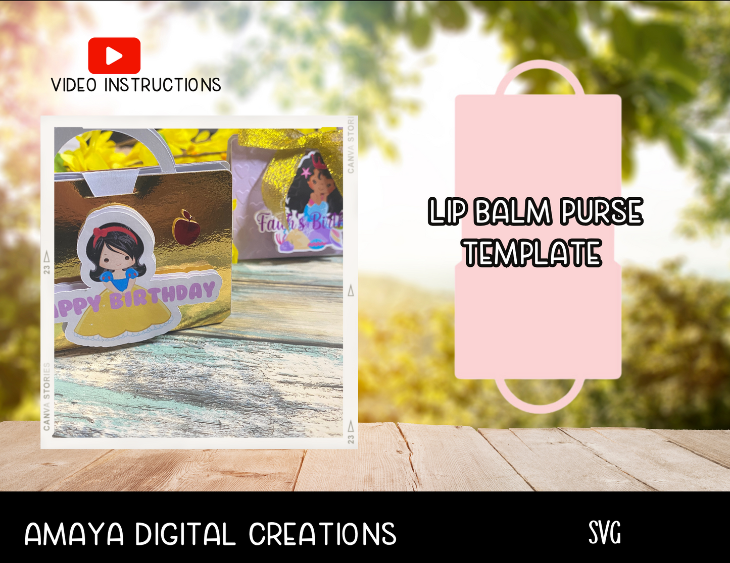 Purse Lip Balm Template | Purse Box| Digital Cut File -SVG  | Make Your Own Purse Balm Box  with Cricut |Not for Joy|No Physical Item