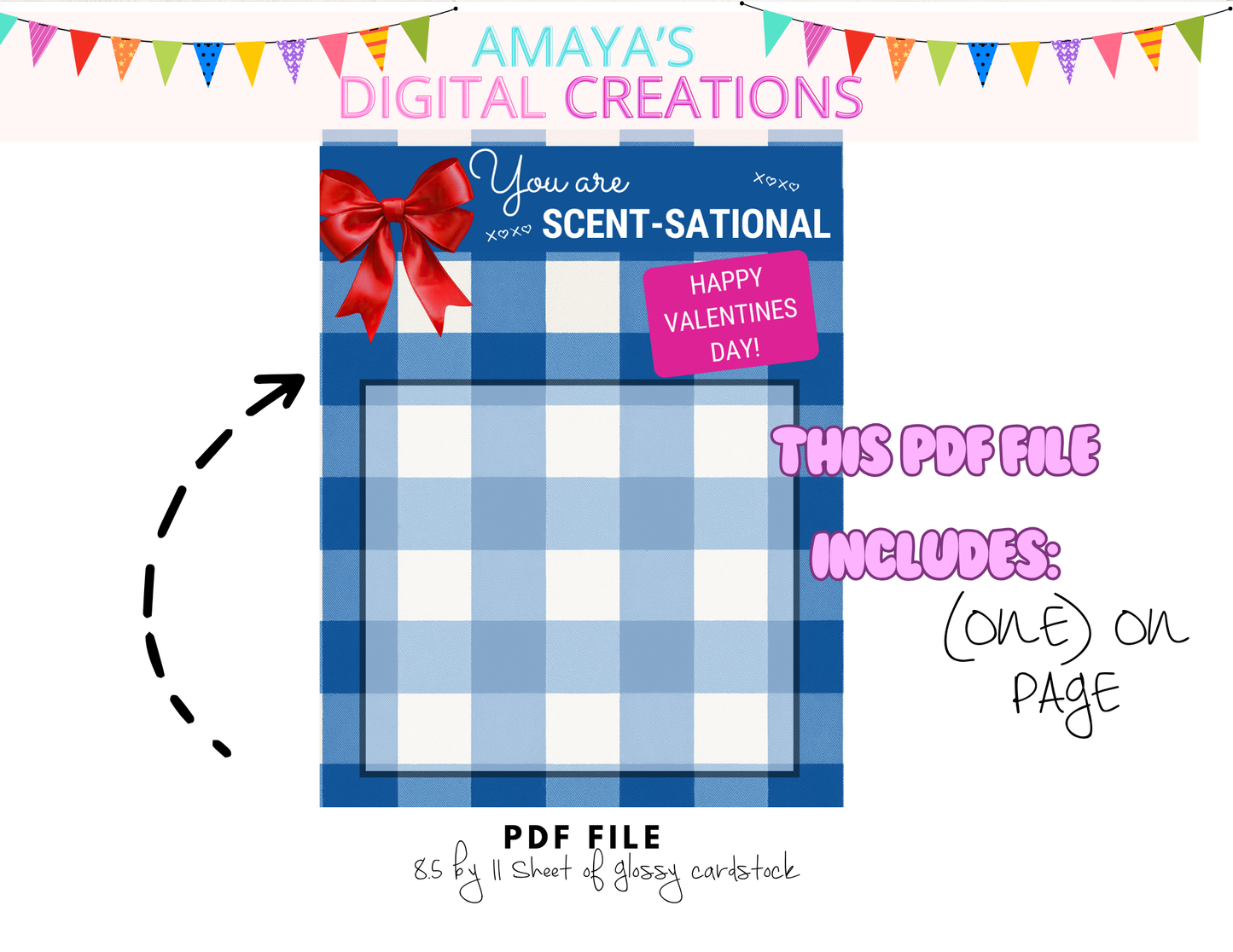 Scent-Sational Valentine Gift Card Holder | Printable Treat Box | DIY Spa Gift Idea | Digital Download