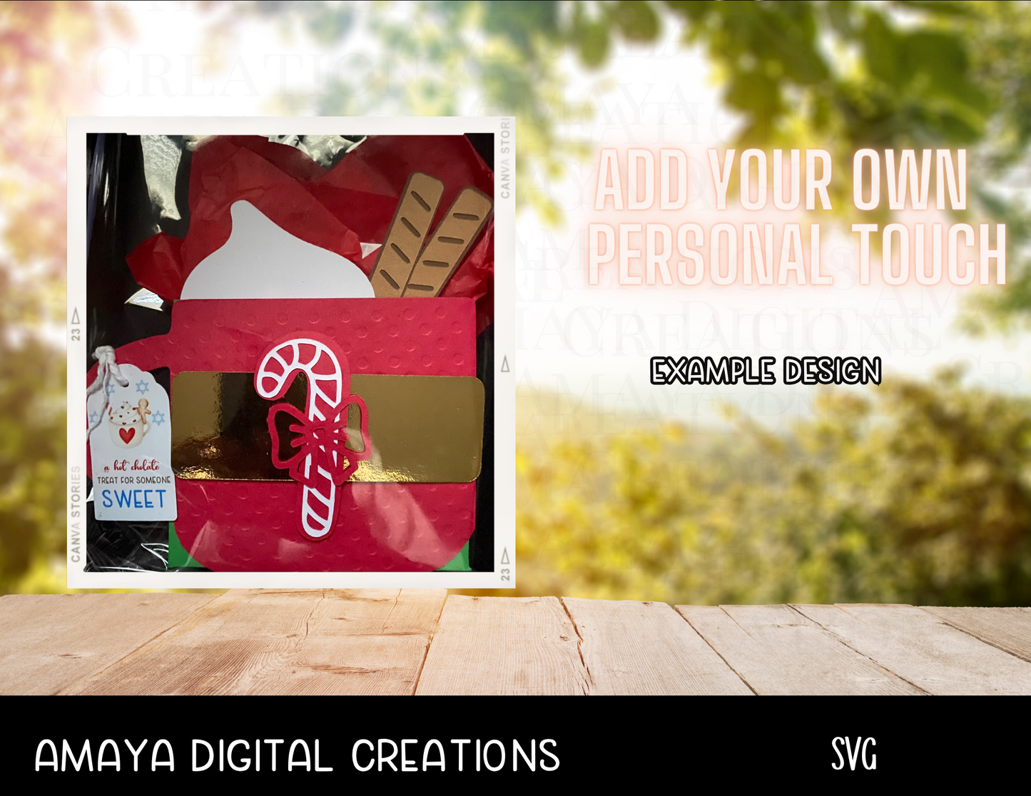 Hot Coco Box Template | Digital Cut File -SVG | Make Your Hot Coco Holder with Cricut |Not for Joy|No Physical Item