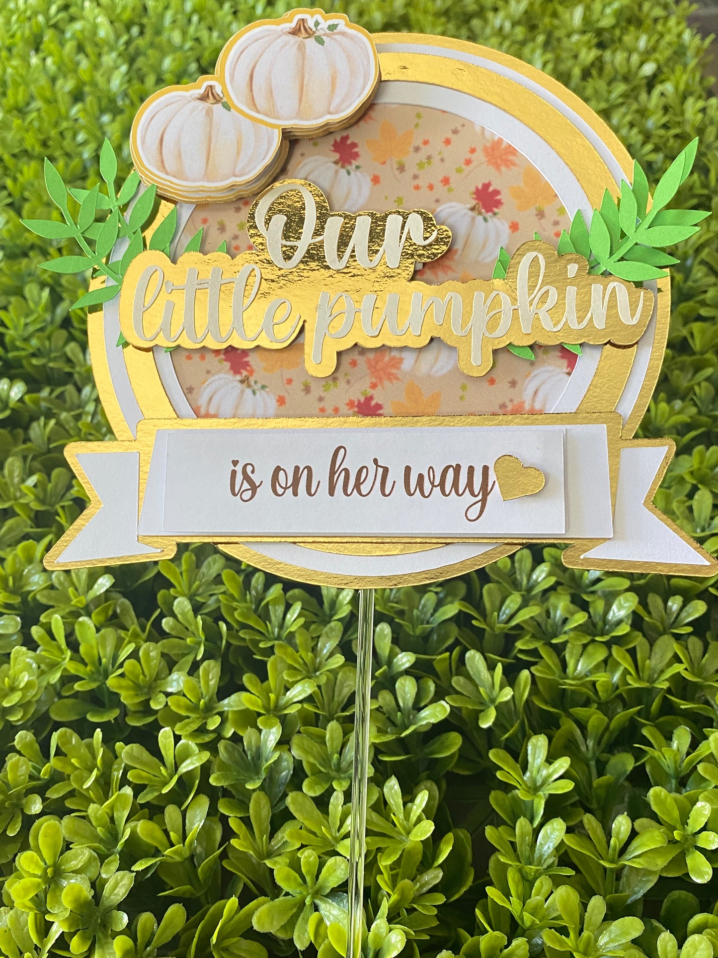 Our Little Pumpkin Cake Topper