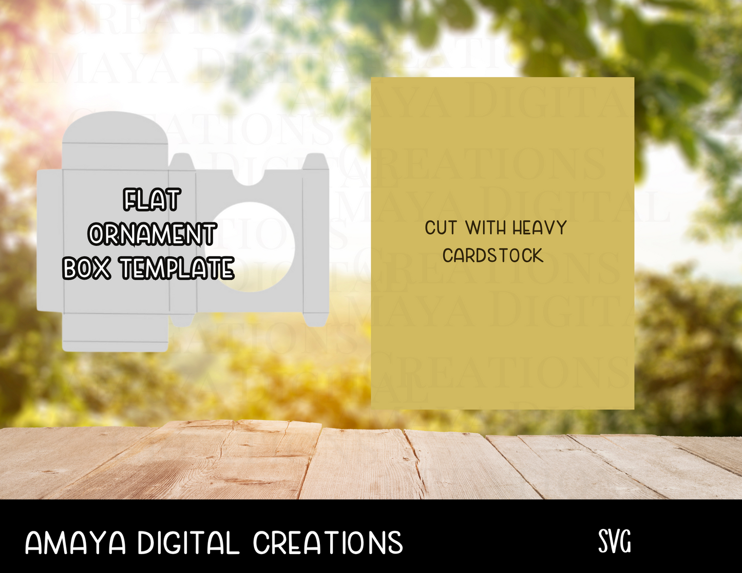 | Flat Ornament Box Digital Cut File -SVG PNG | Make Your Ornament Box with Cricut |Not for Joy|No Physical Item