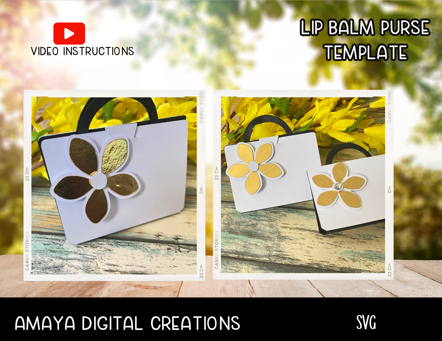 Purse Lip Balm Template | Purse Box| Digital Cut File -SVG  | Make Your Own Purse Balm Box  with Cricut |Not for Joy|No Physical Item