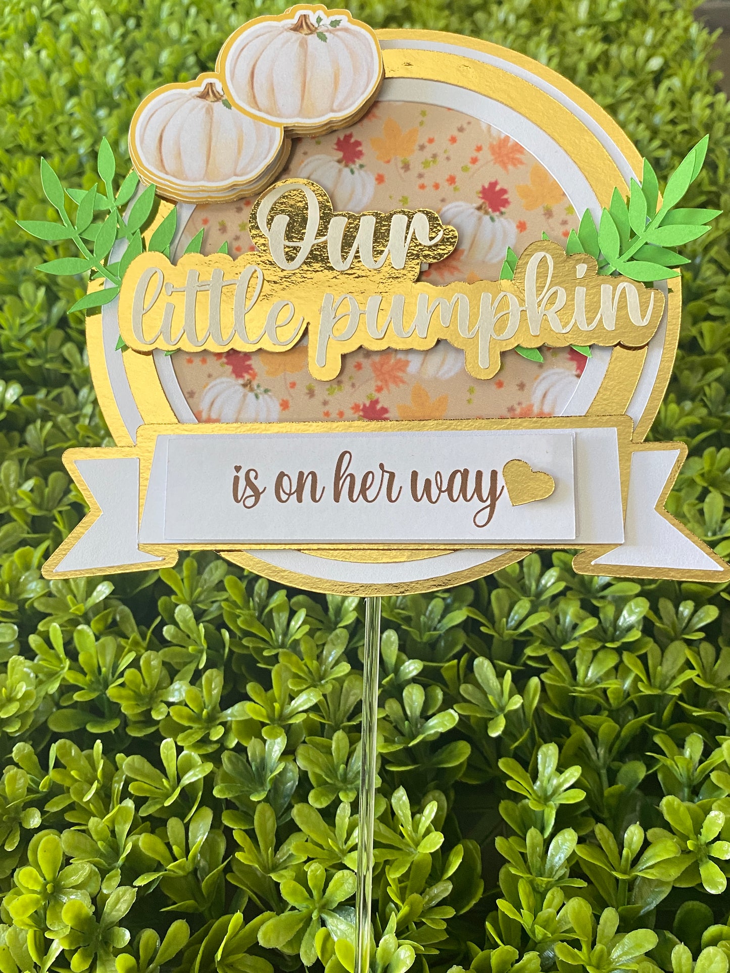 Our Little Pumpkin Cake Topper