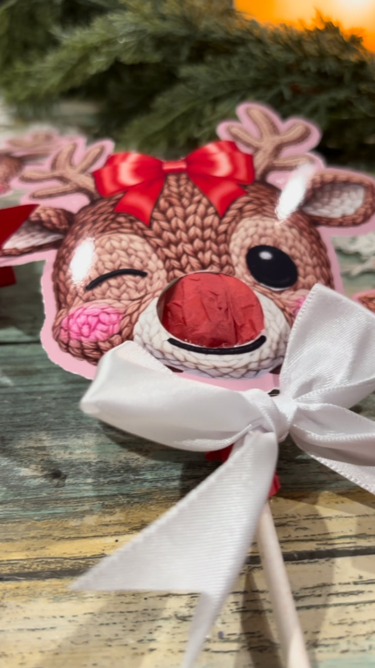 Reindeer Lollipop Printable | Non-Editable Instant PDF Download | NON Editable-PDF FILE-Instant Download