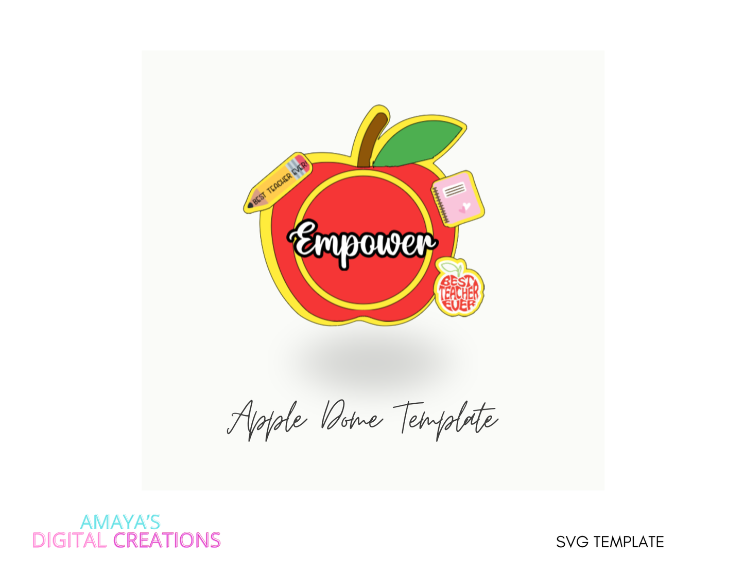 Apple Dome SVG Template, Craft Pattern, DIY Party Decorations (Instant Download) Template SW00696