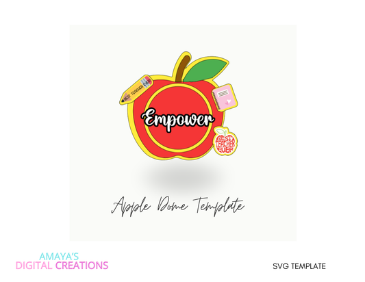 Apple Dome SVG Template, Craft Pattern, DIY Party Decorations (Instant Download) Template SW00696