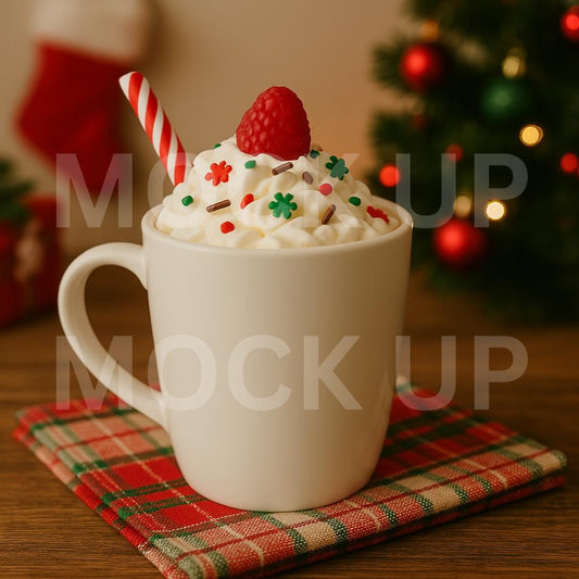 Cozy White Mug Mockup – Home Style PNG Simple White Coffee Cup Mock-up, Vintage Mockup of White Mug, Instant Download Mock up